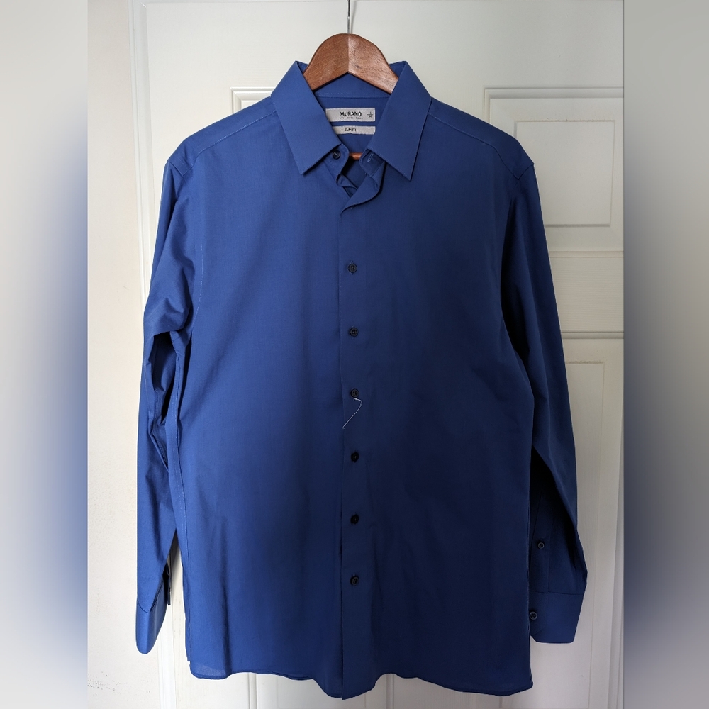 Murano Slim Fit Royal Blue Dress Shirt